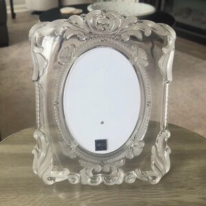Mikasa Princess Clear Crystal Wedding Picture Frame 5x7 Inches
